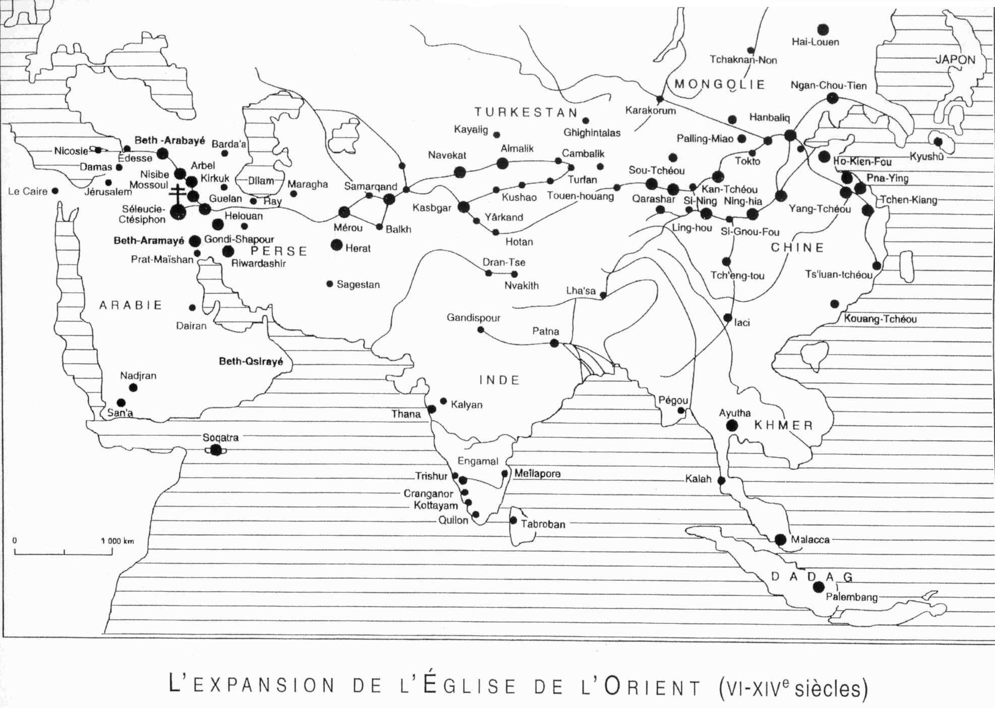 La Grande Eglise de l'Orient (principaux Evêchés)