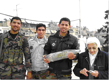 obus soldats religieuse hopital Alep 2013