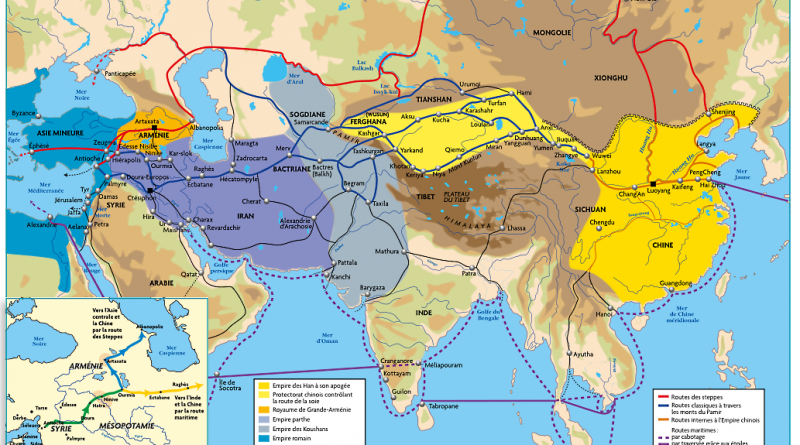 3 principales routes de la soie