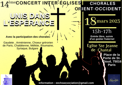 Concert inter-Églises le18 mars 2023